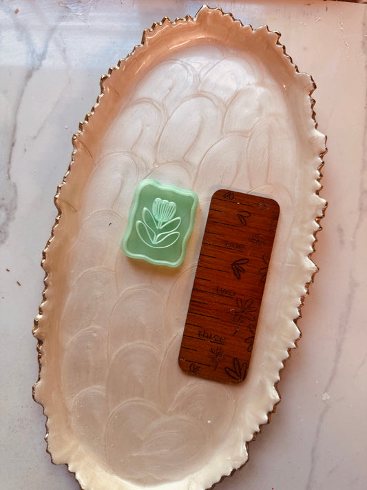 Folk Floral Stamp Clay Cutter