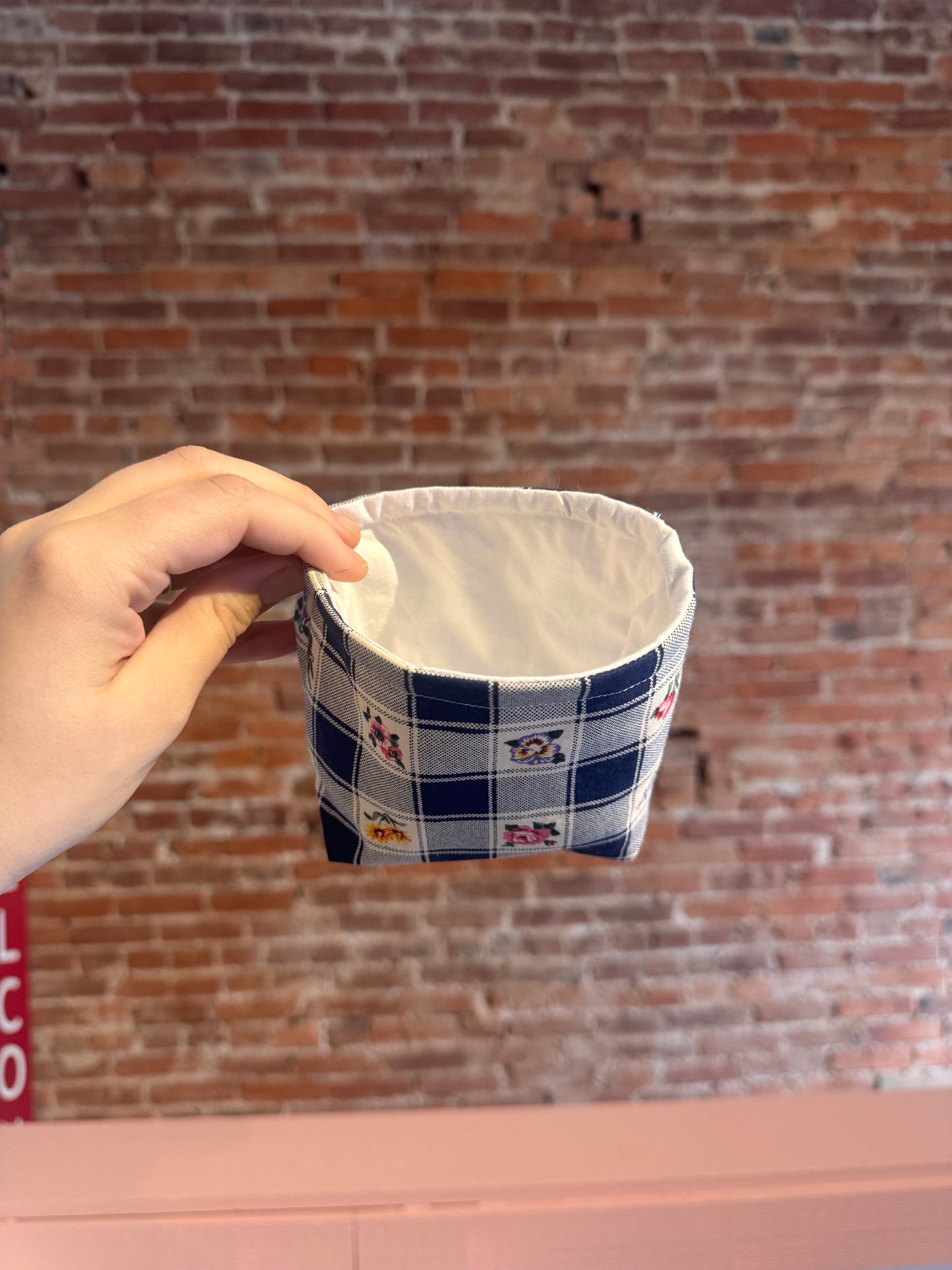 Floral Gingham Weck Jar Koozie