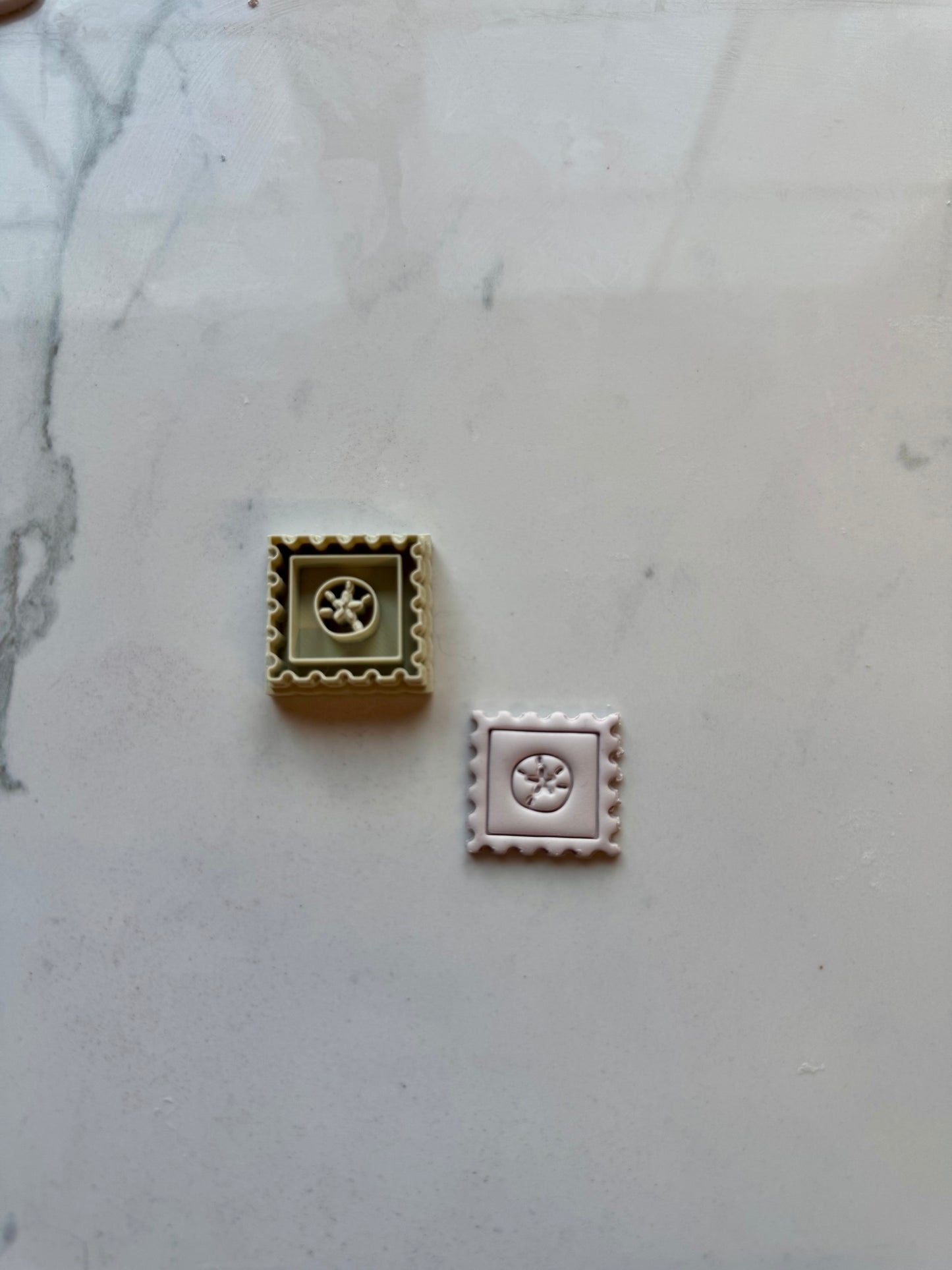 Sand dollar postage stamp cutter