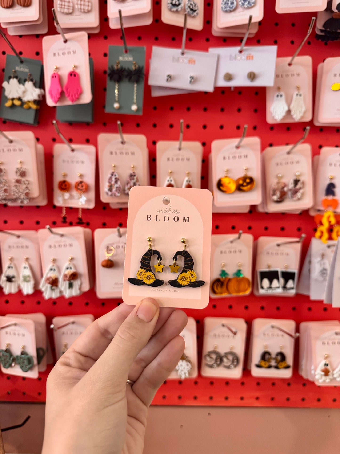 Painted Wooden Witch Hats