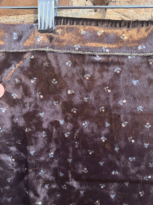 Velvet Floral Skirt