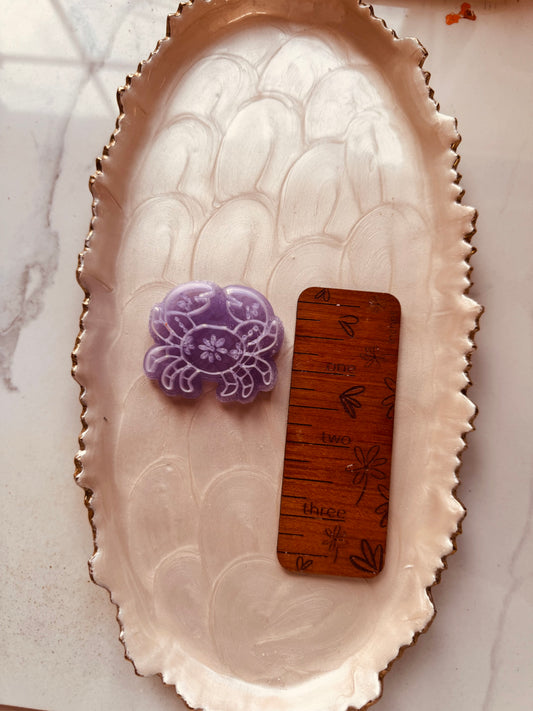 Floral King Crab Clay Cutter