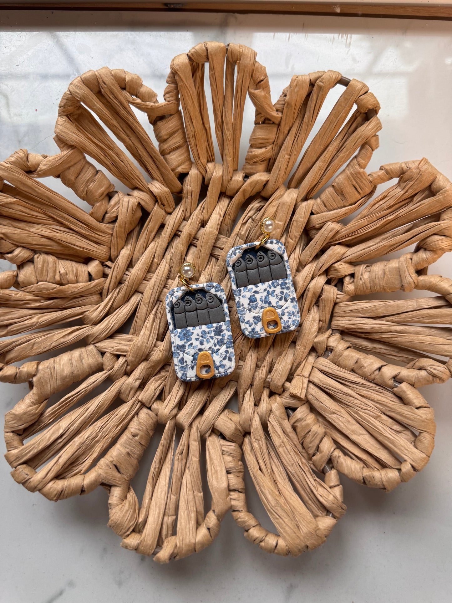 Floral printed sardine cans