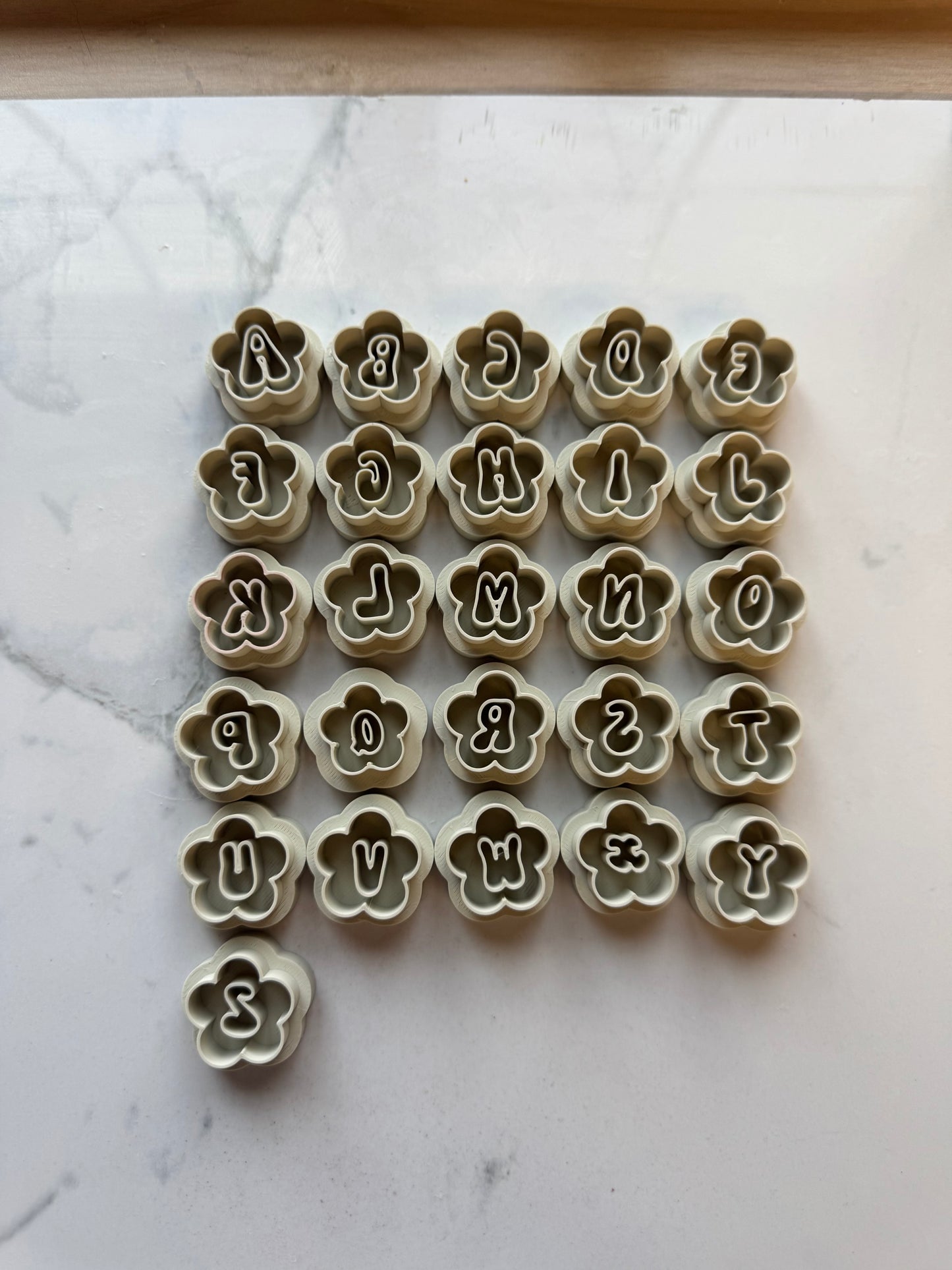 Floral Alphabet Clay Cutter Set