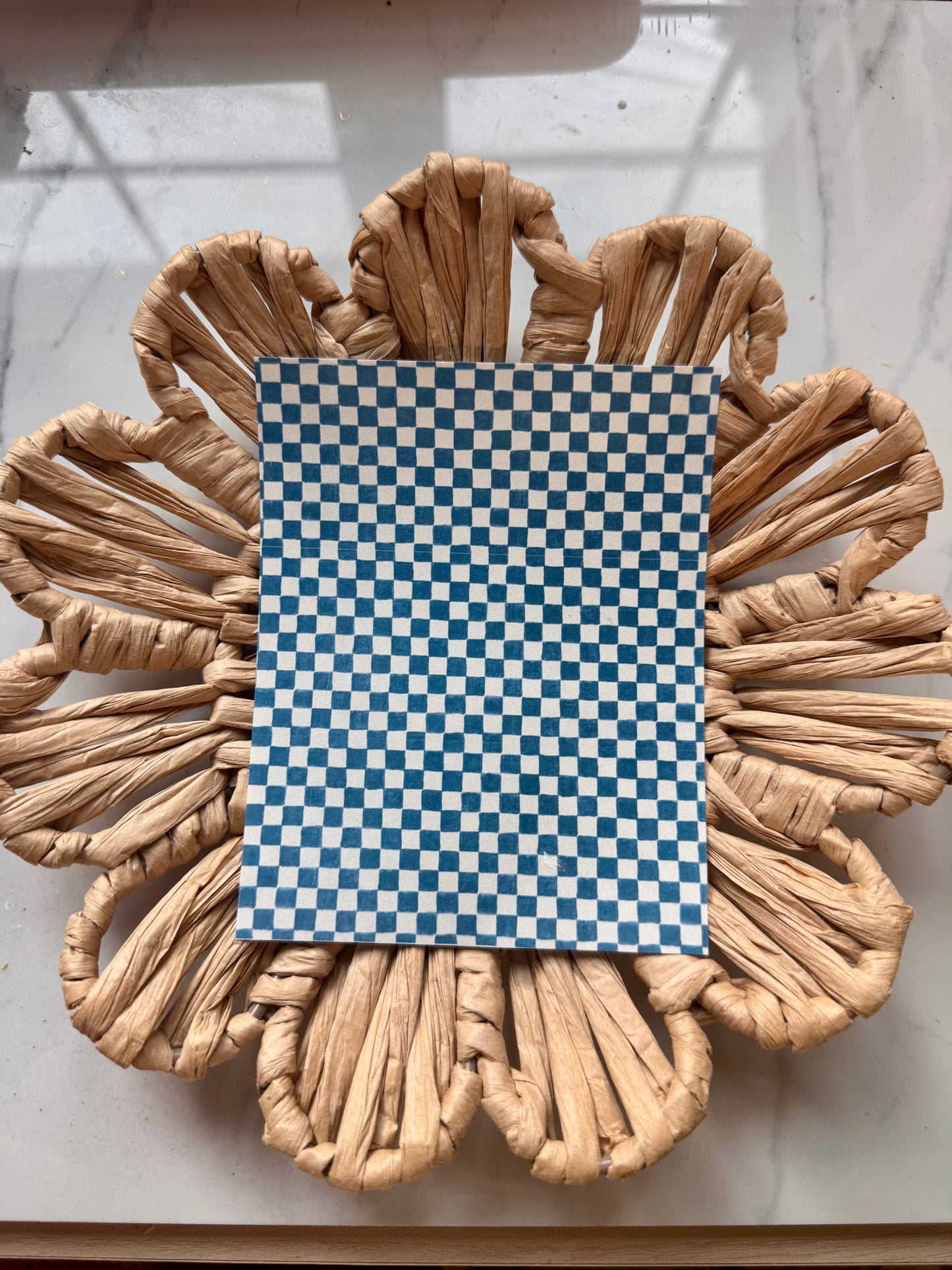 Clay Transfer 478 | Blue Checkered