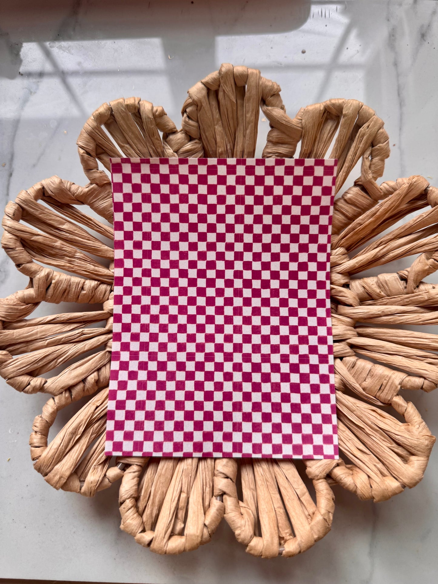 Clay Transfer 470 | Purple Checkered