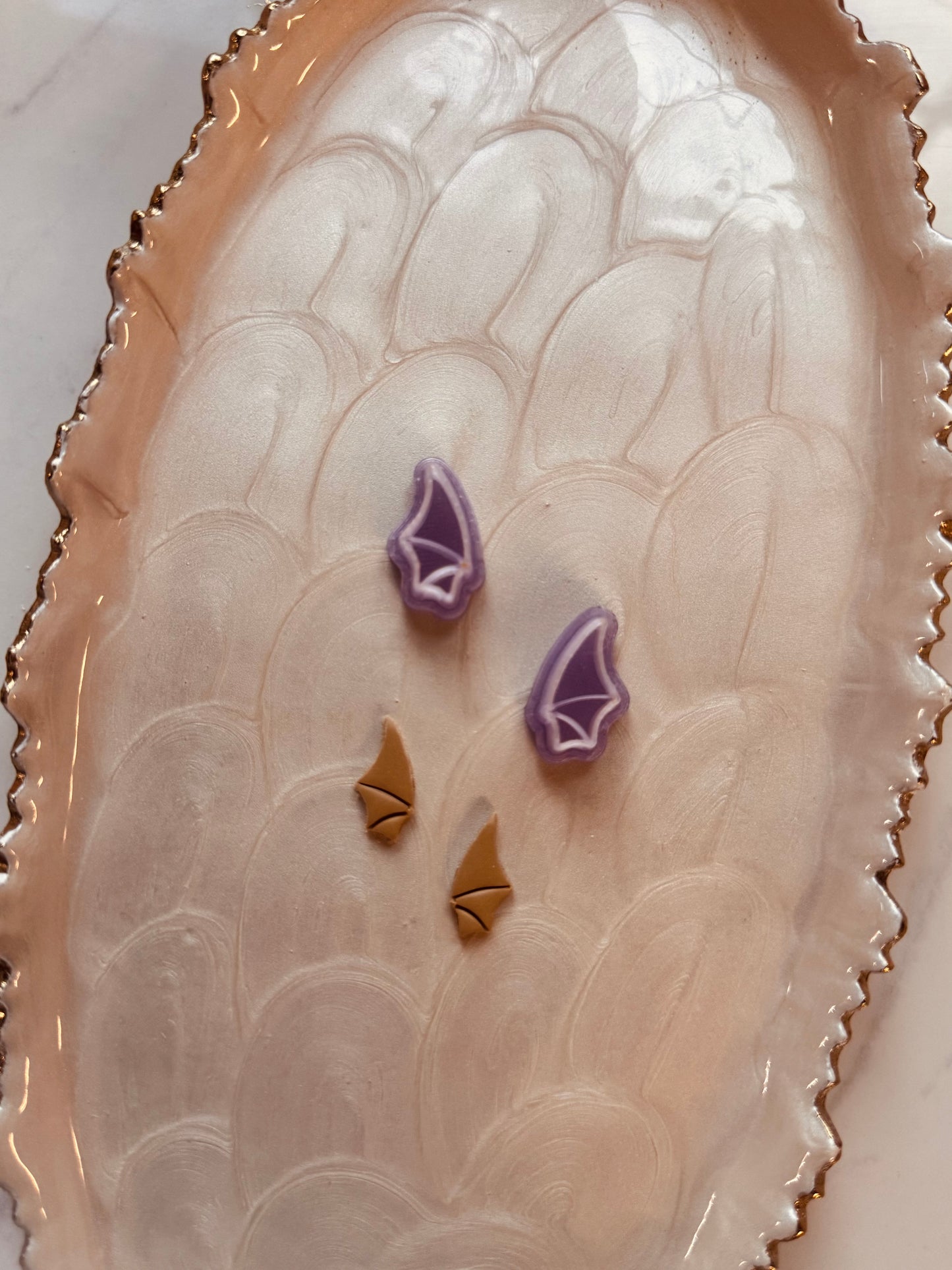 Bat Wing Studs Mirrored Clay Cutter Set