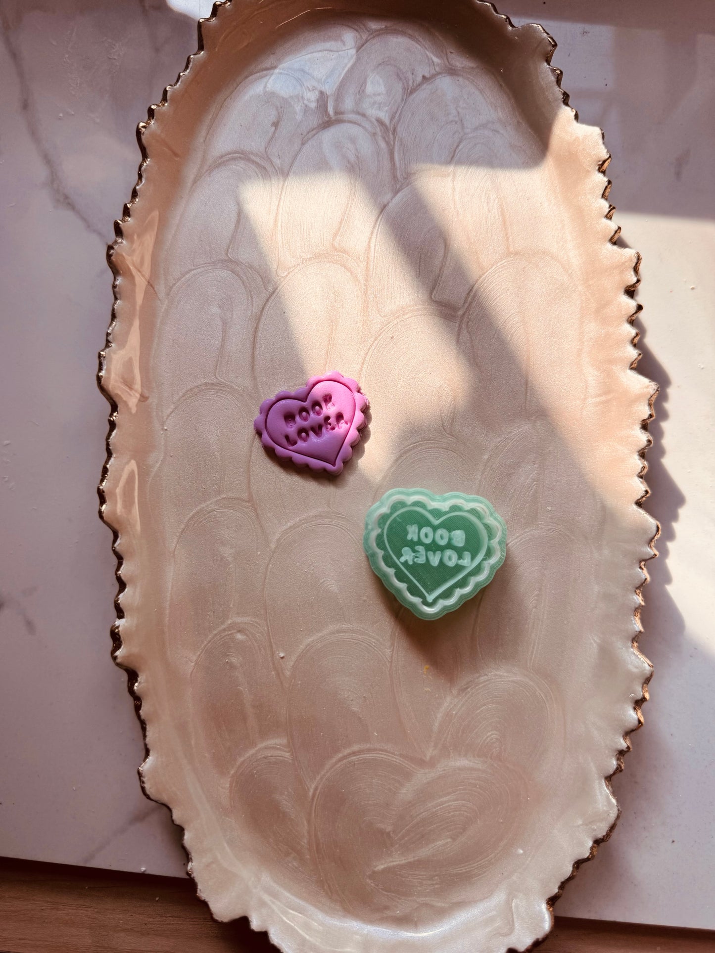 Book Lover Heart Clay Cutter