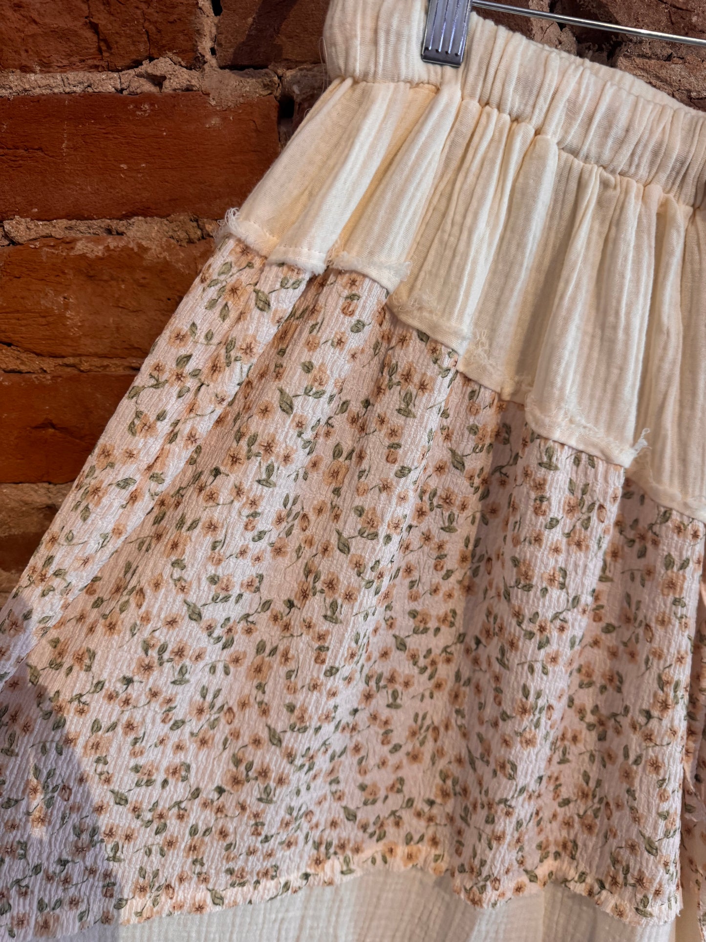 Cotton Floral Wide Leg Pants