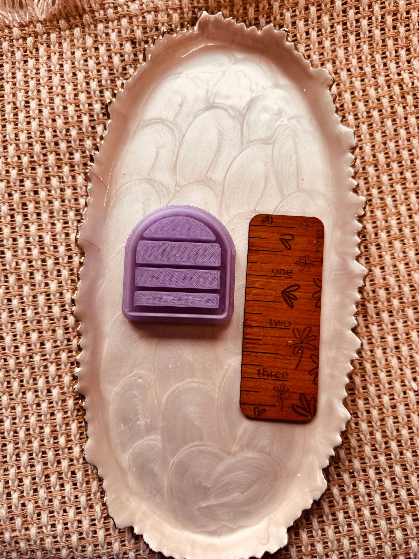 Bookshelf Keychain/Phone Grip Sized Polymer Clay Cutter