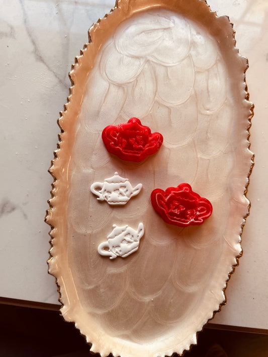 Whimsy Teapot Mirrored Cutter Set