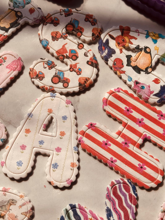Scalloped Letter Clay Cutters 2.5 inches