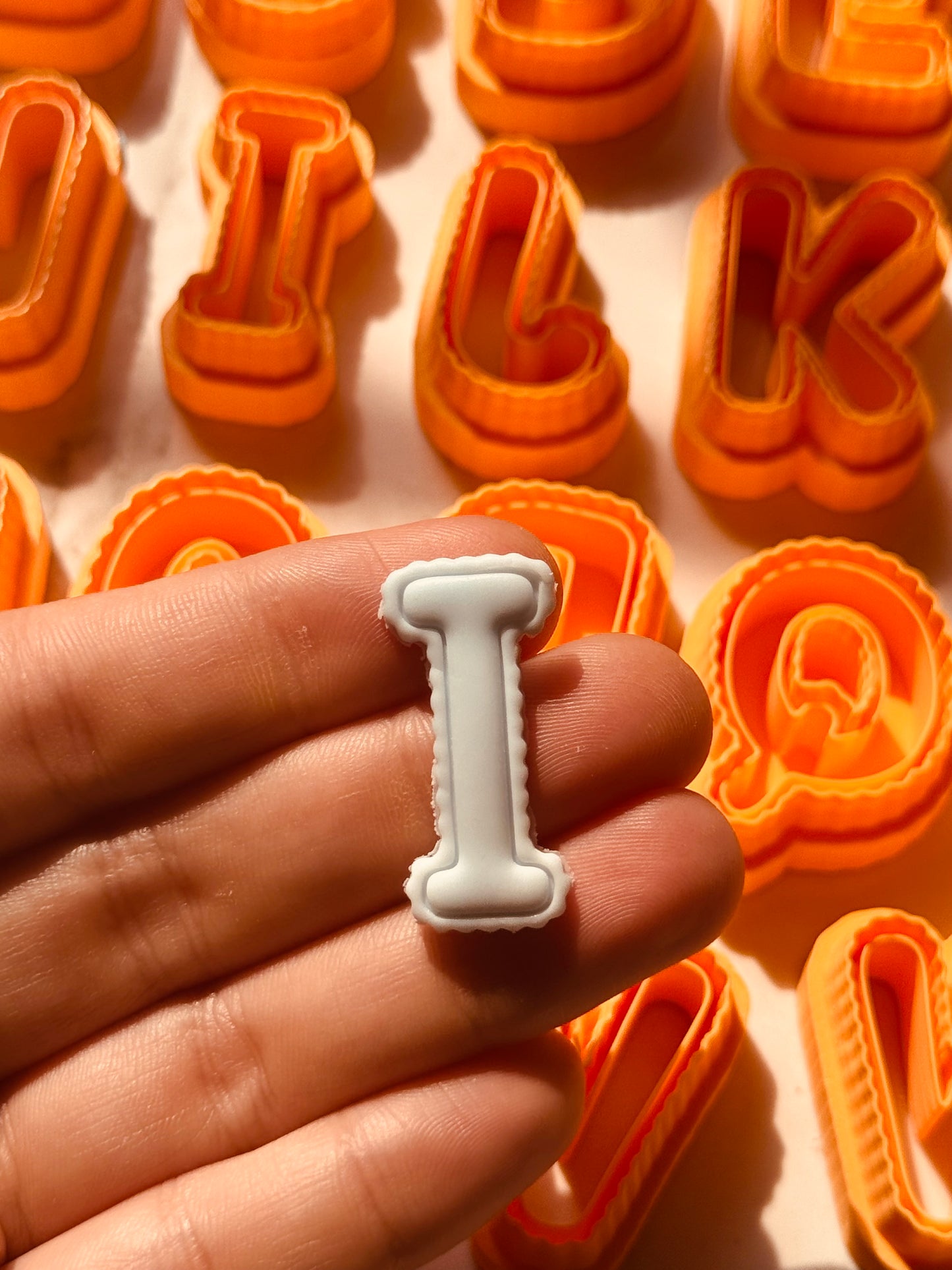 Scalloped Letters Clay Cutters 1.25 Inches