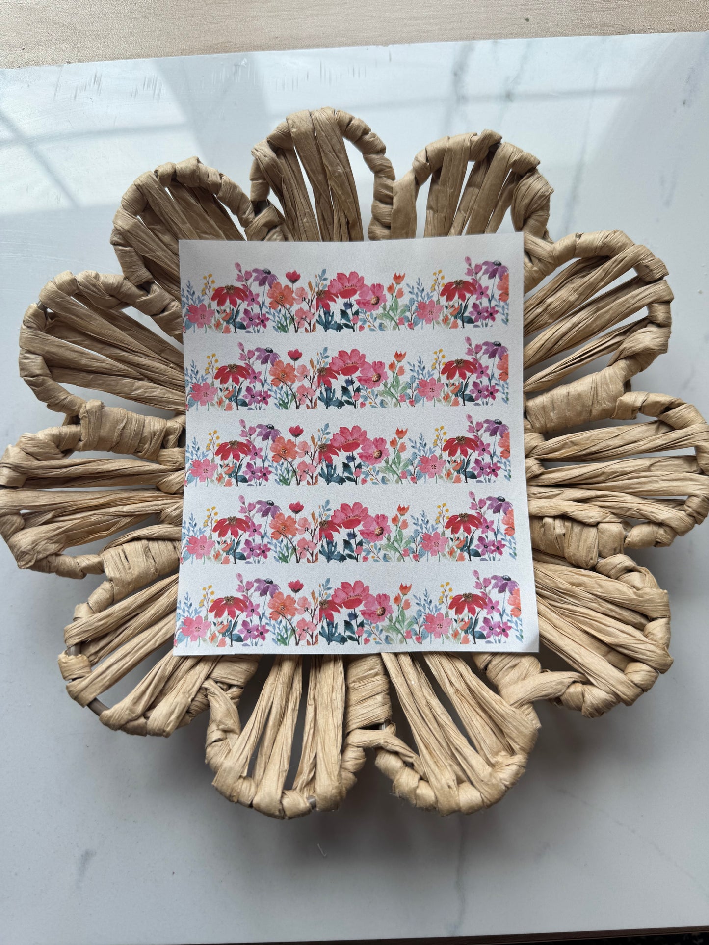 Clay Transfer Paper | Wildflower Border 105