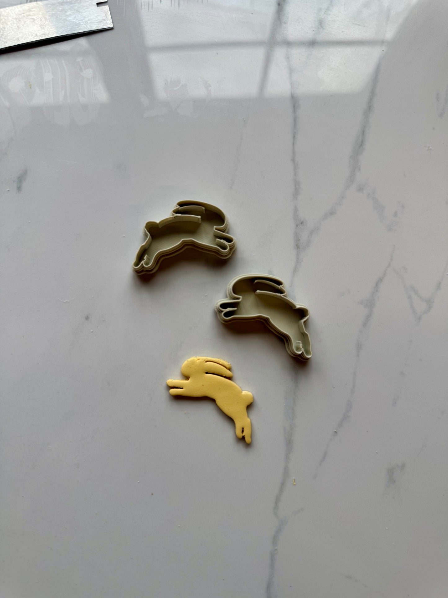 Jumping Bunnies Polymer Clay Cutter