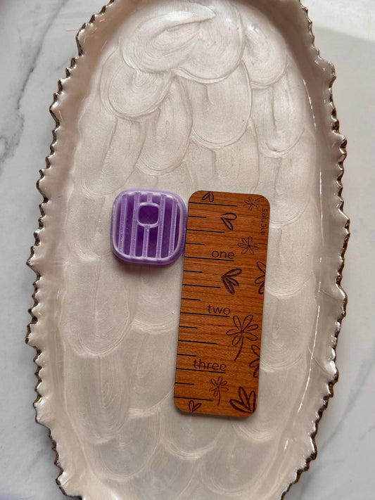 Lined Rounded Square Hoop Clay Cutter