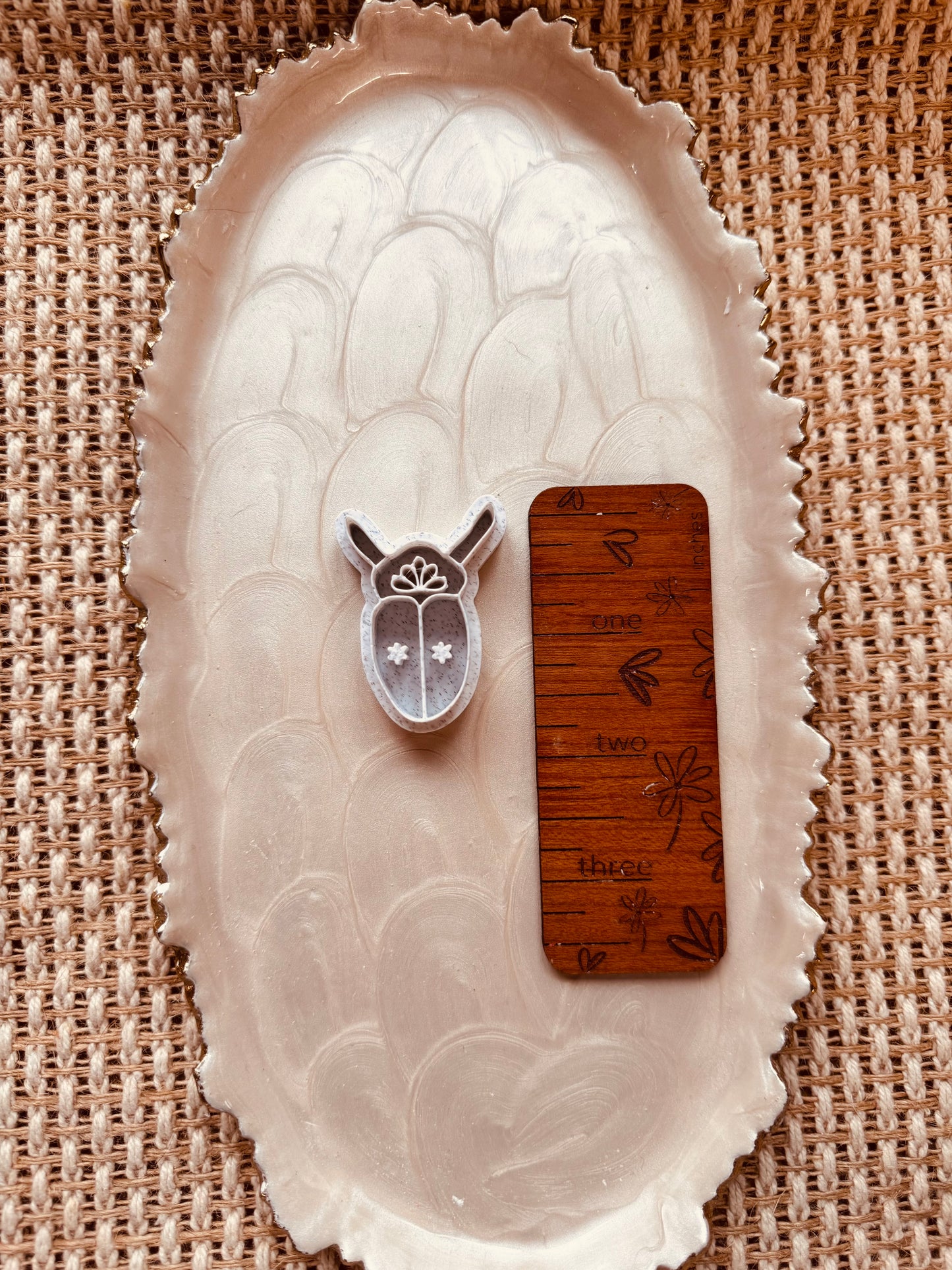 Floral Beetle Clay Cutter