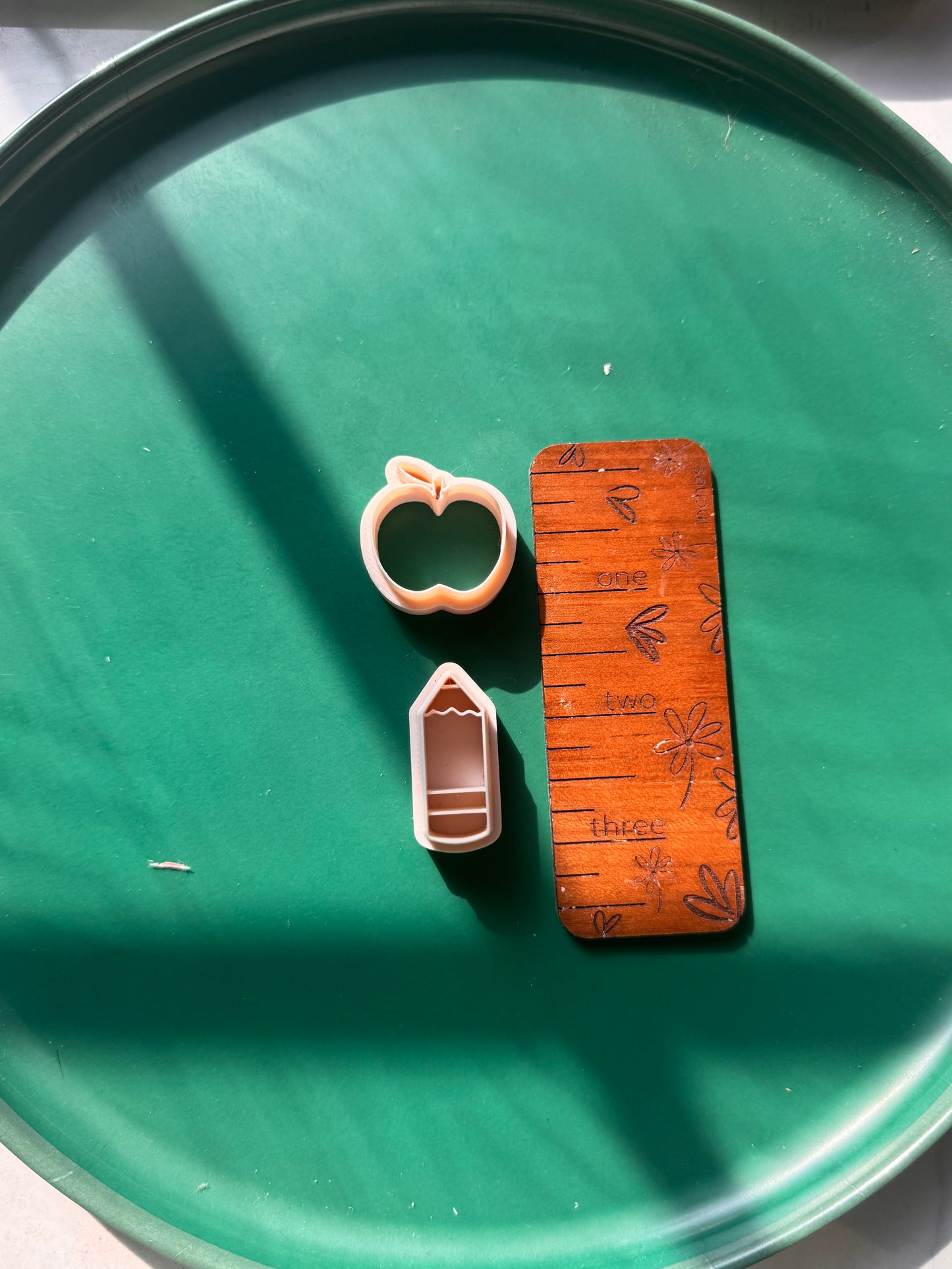 Apple & Pencil Clay Cutter Set