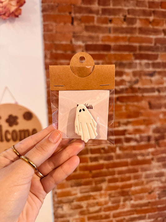 Ghost Polymer Clay Magnet