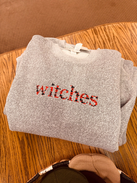 Witches Embroidered Crewneck