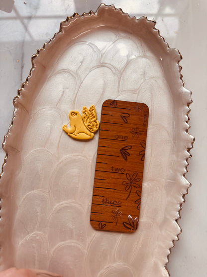 Frog with Monarch Wings Mirrored Clay Cutter Set