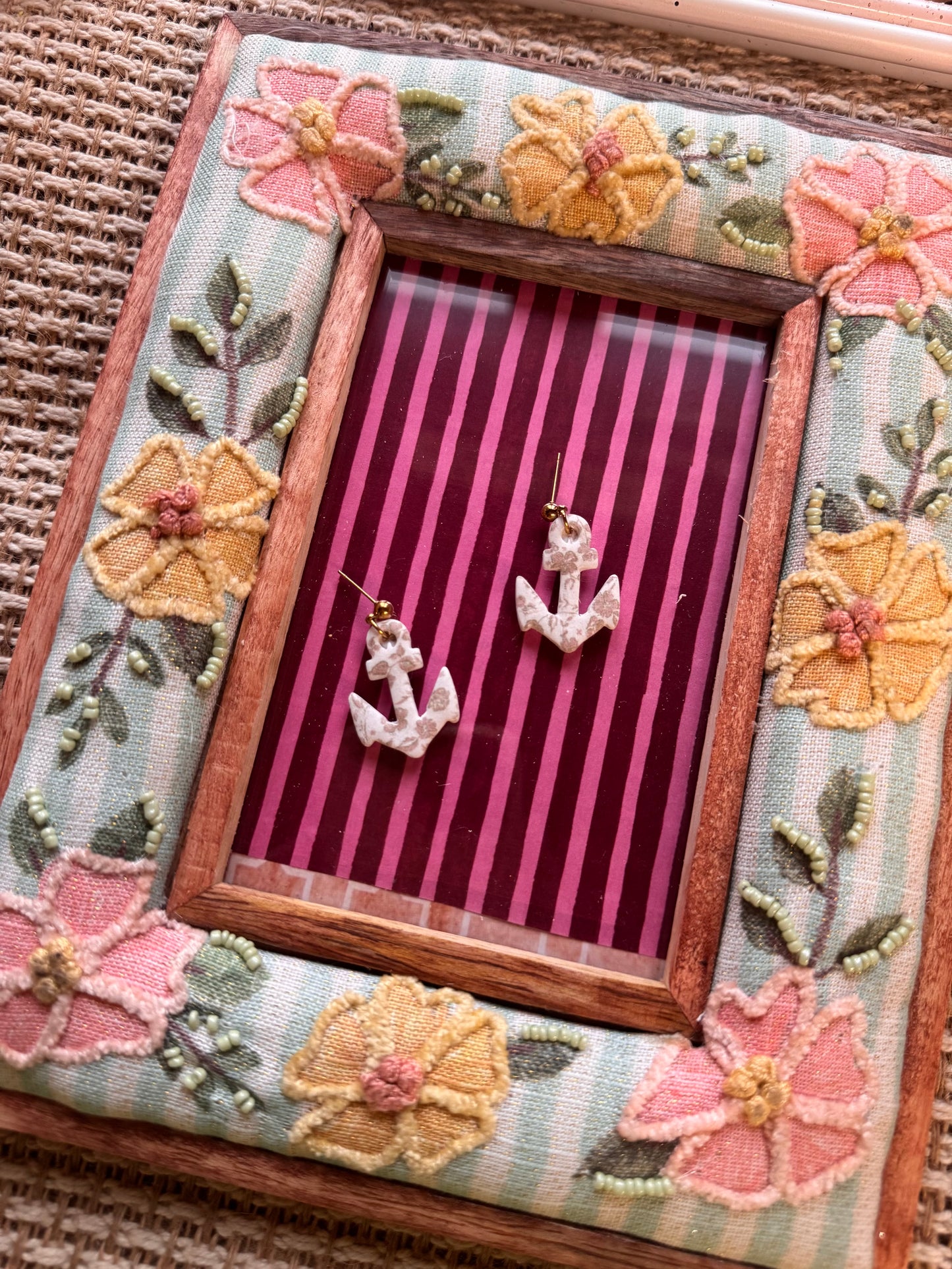 Floral Anchor Earrings
