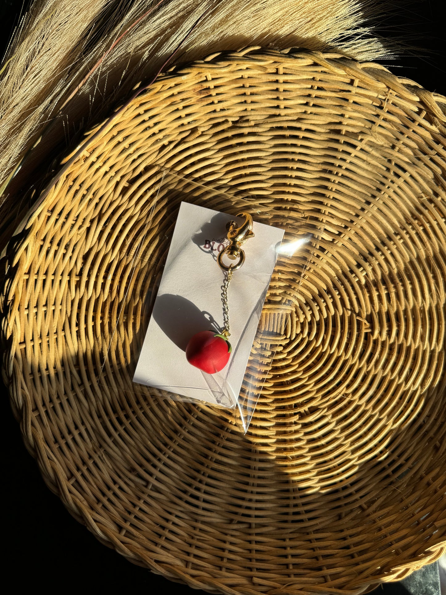 tomato bag charm