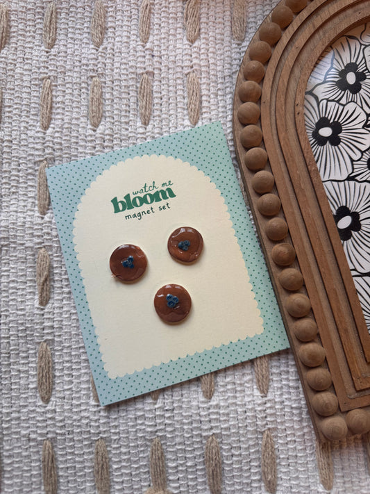 Blueberry Pancakes Magnet Set
