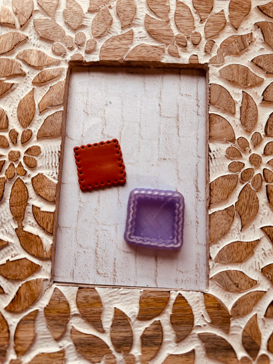 Dotted Square 1.25 Inch Clay Cutter