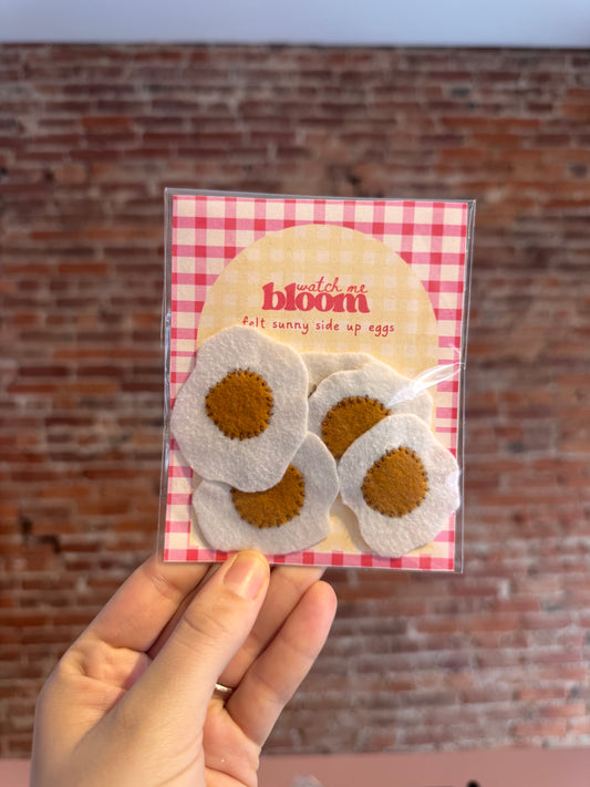 felt sunny side up eggs