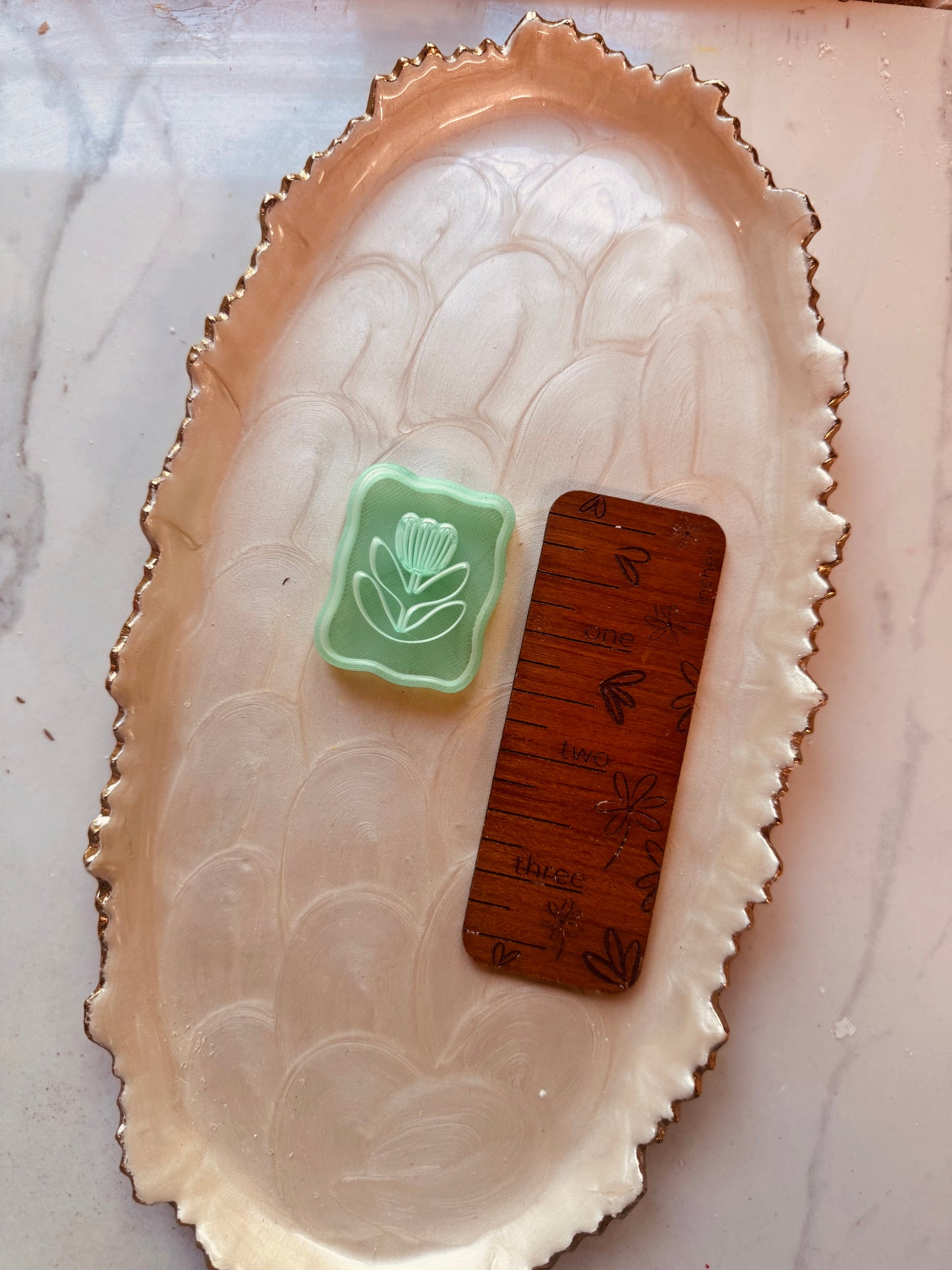 Folk Floral Stamp Clay Cutter