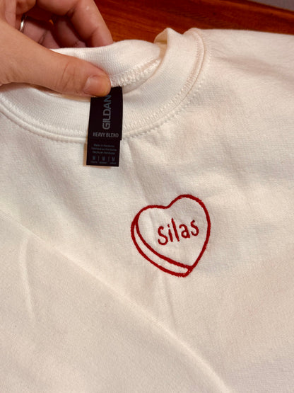 Custom Heart Name Children’s Crewneck