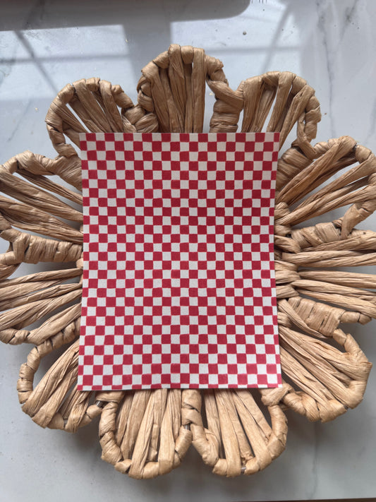 Clay Transfer 463 | Pink Checkered