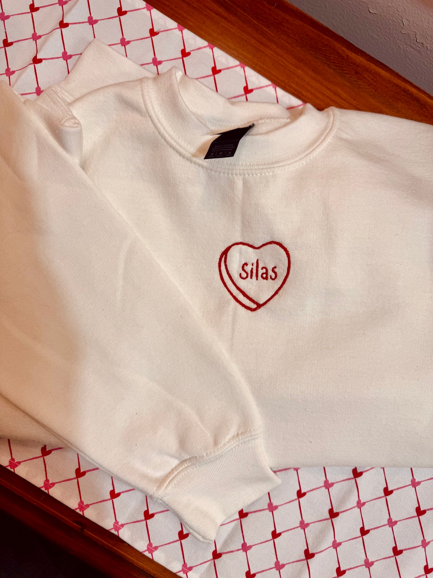 Custom Heart Name Children’s Crewneck