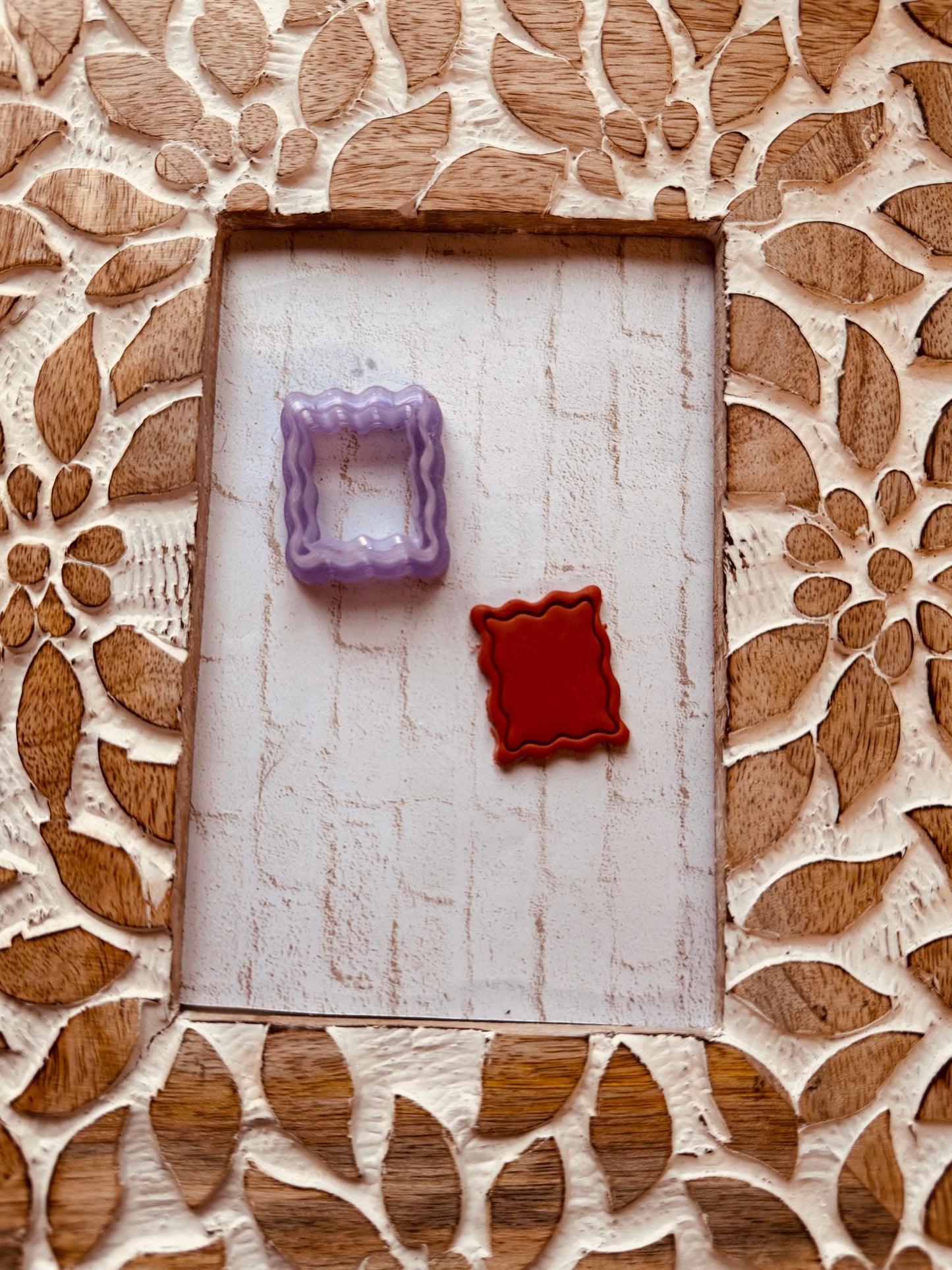 Wavy Bordered Rectangle Clay Cutter