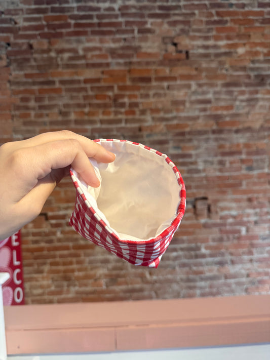 Red Gingham Weck Jar Koozie