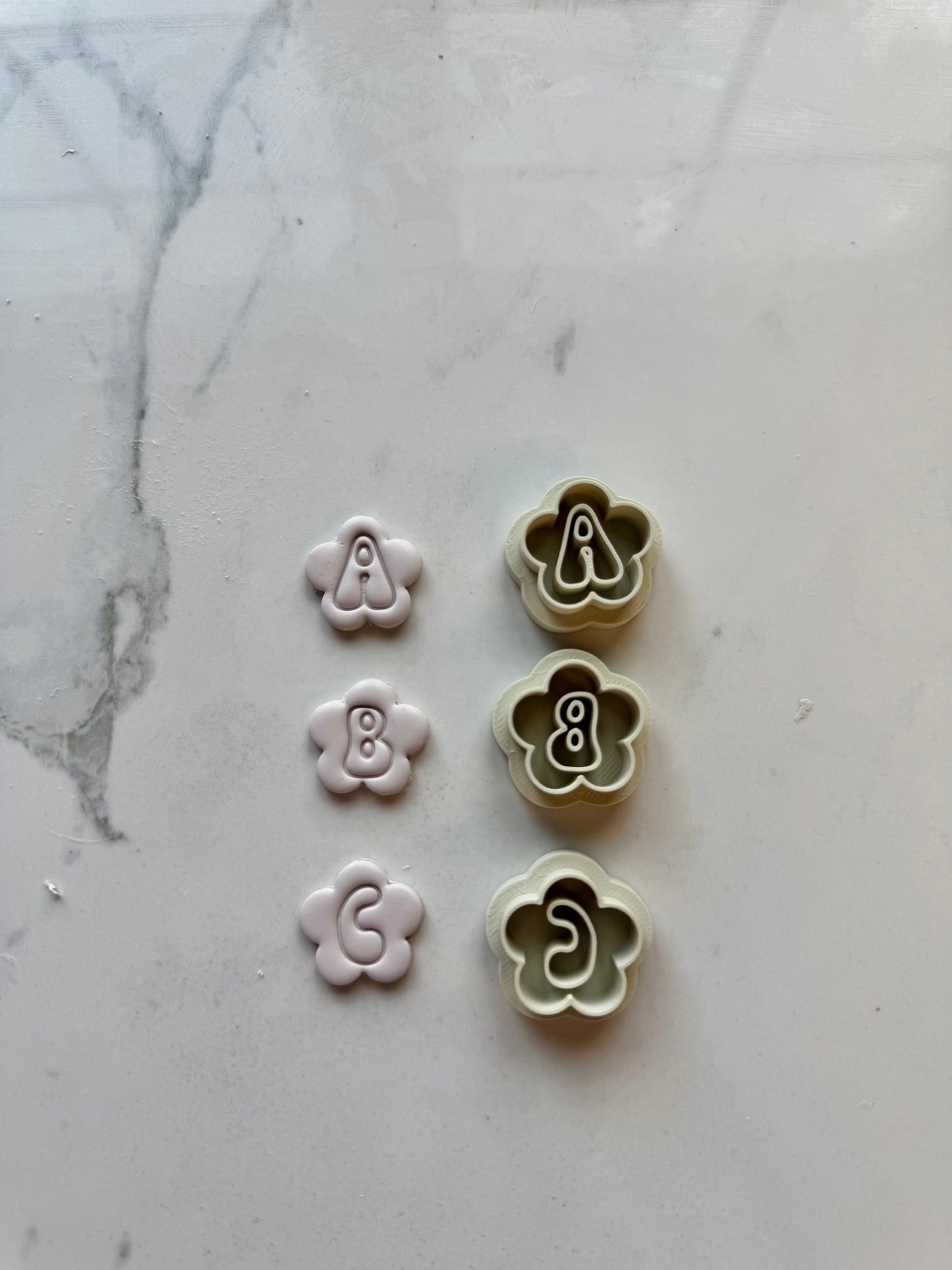 Floral Alphabet Clay Cutter Set
