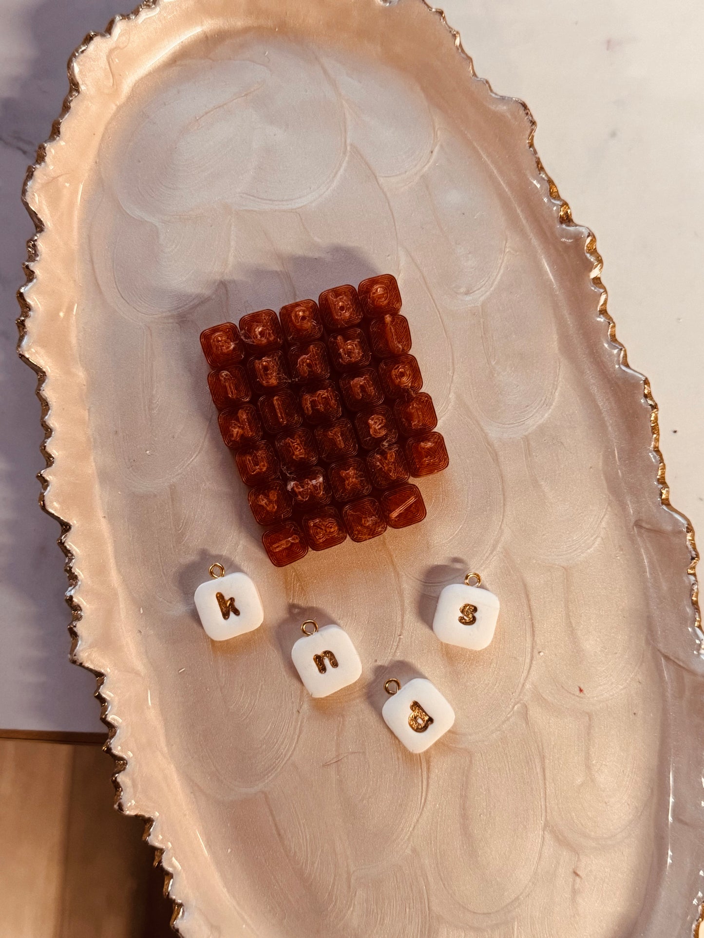 0.5 Inch Full Alphabet Clay Stamp Set