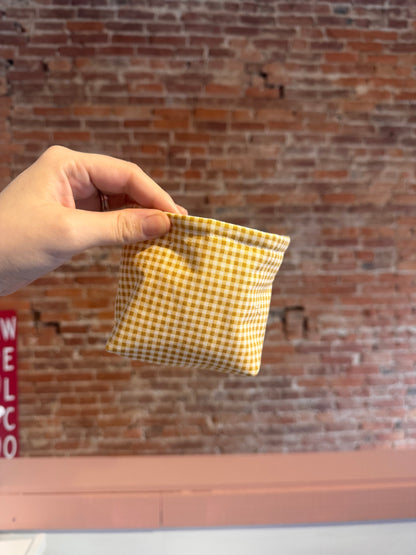 Yellow Gingham Weck Jar Koozie