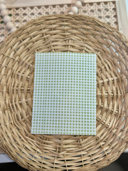 Clay Transfer Paper 105 | Light Green Gingham