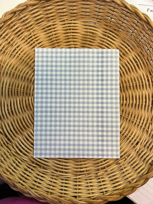 Clay Transfer Paper 108 | Blue Gingham