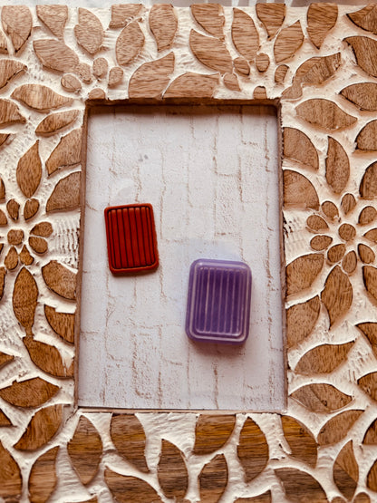 Borderd Striped Rectangle Clay Cutter