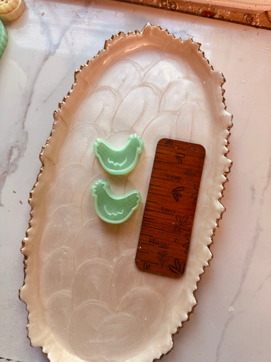 Chicken Mirrored Clay Cutter Set