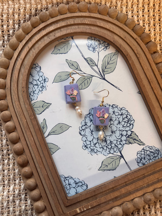 Floral Books with Pearls