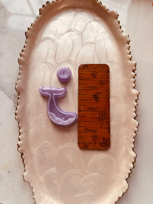 Whale and Shell Mirrored Clay Cutter Set