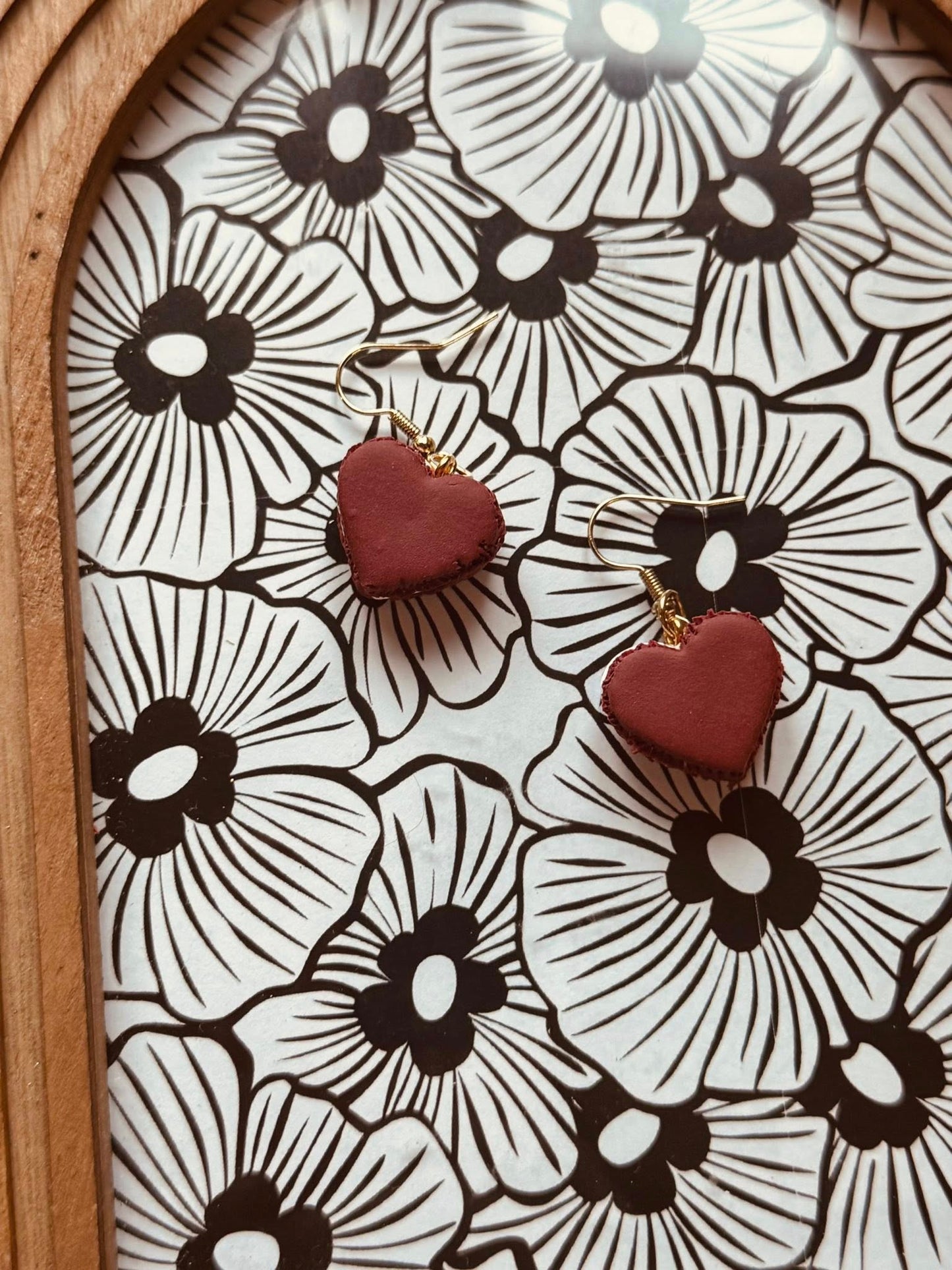 Maroon Macaron Hearts