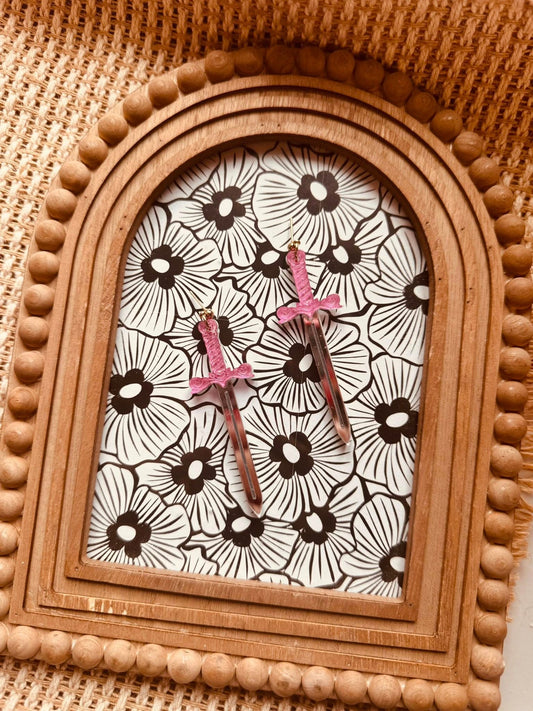 Pink Sword Dangles
