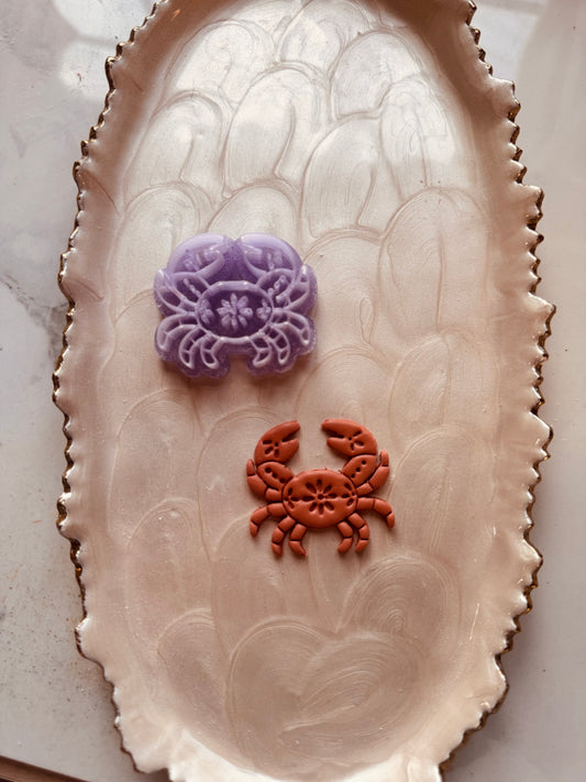 Floral King Crab Clay Cutter
