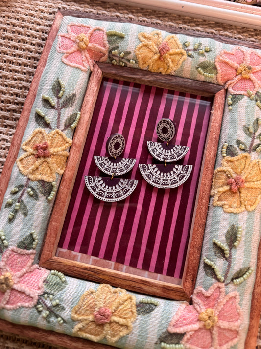 Purple Acrylic Earrings