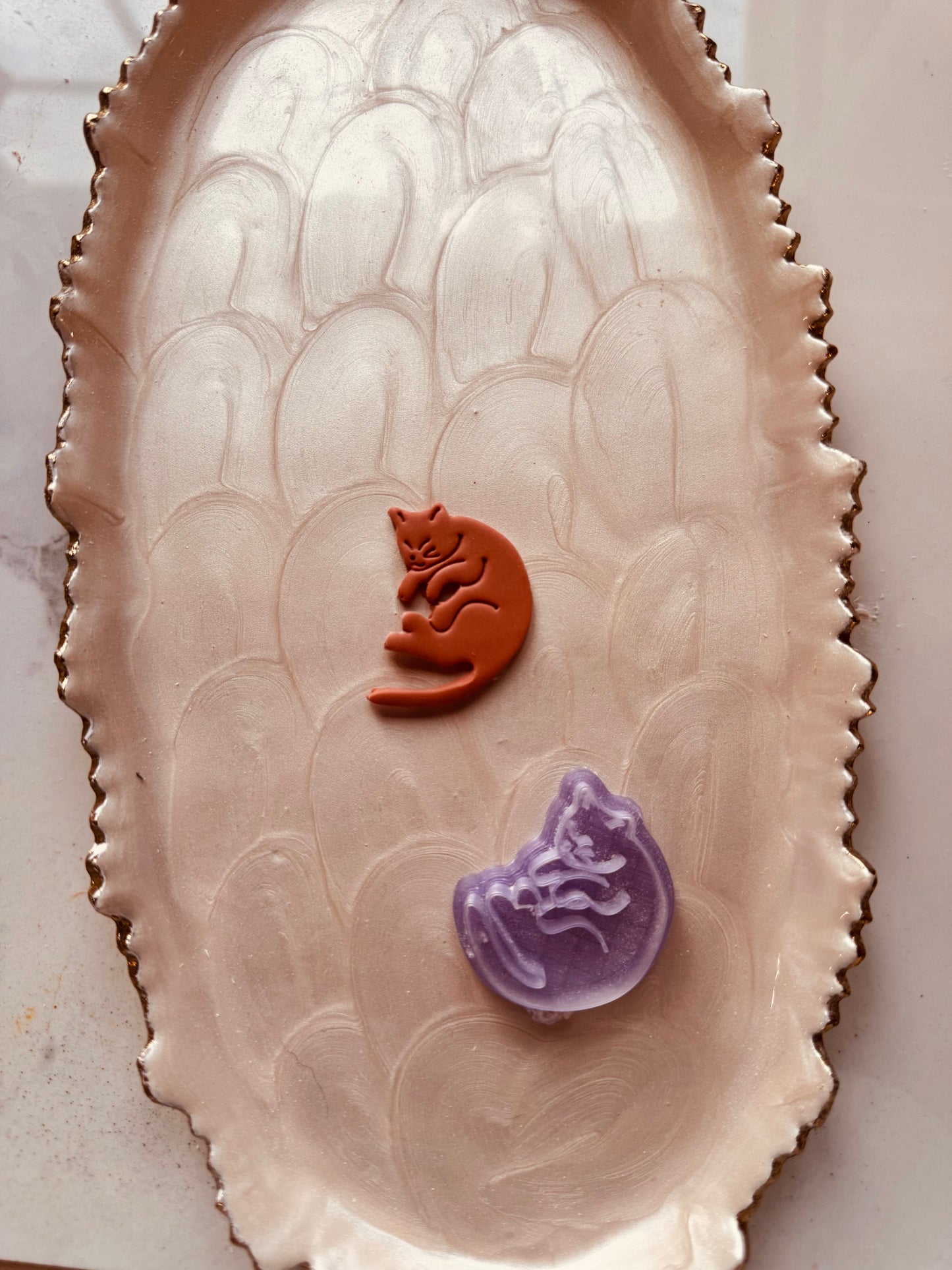 Sleeping Kitty Mirrored Clay Cutter Set